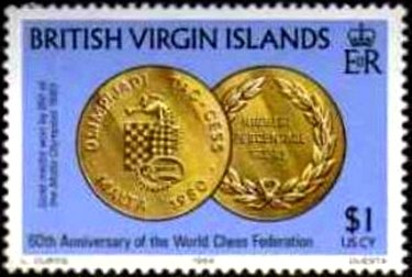 Stamp, World Chess Federation Anniversary, British Virgin Islands,  