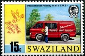 Stamp, Interntional priority mail, Swaziland,  