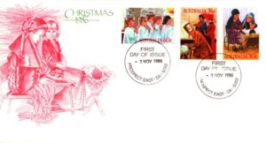 First Day Cover, Children Rehearsing for  Nativity Plays, Australia,  , Christmas