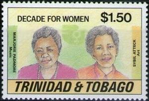 Stamp, Marjorie Padmore and Sybil Atteck, Trinidad and Tobago,  