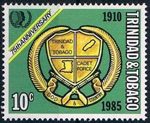 Stamp, 75th anniversary of the Cadet Force, Trinidad and Tobago,  