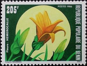 Stamp, Hemerocallis sp., Benin,  , Flowers, Plants (Flora)