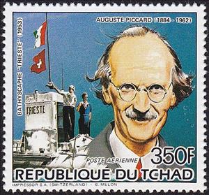 Stamp, Auguste Piccard, Chad,  