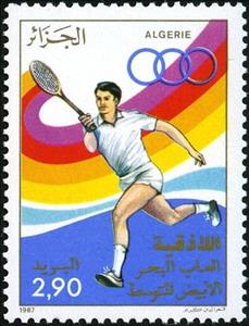 Stamp, Tennis, Algeria,  , Sport, Tennis