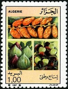 Stamp, Produce, Algeria,  , Fruits