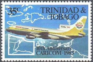 Stamp, 10th Anniversary of CARICOM, Trinidad and Tobago,  