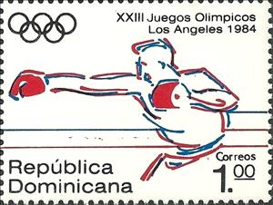Stamp, Boxing, Dominican Republic,  , Olympic Games, Boxing