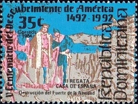 Destruction of the Fort "de la Navidad"