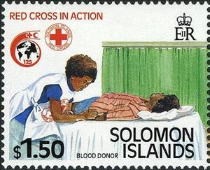Stamp, Blood Donor, Solomon Islands,  , Red Cross and Red Crescent
