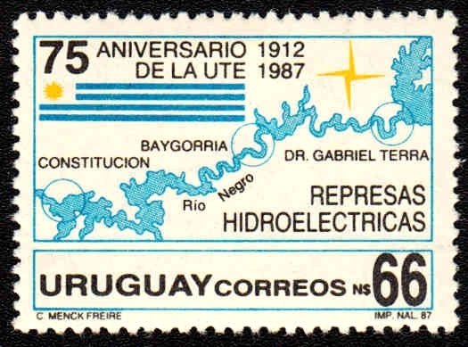 UTE 75th anniv., dams on map
