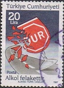 Stamp, Road Safety- Don't drink and drive, Turkey,  