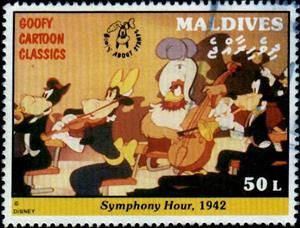 Stamp, Symphony Hour, 1942, Maldives,  , Disney