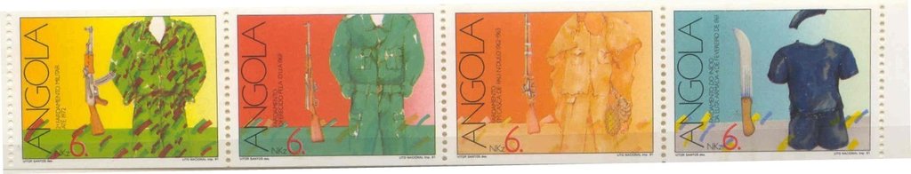 Se-tenant, 10th Anniversary of Armed Struggle, Angola,  