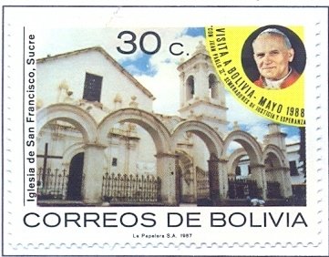 Stamp, Church in Chiquitos, Bolivia,  , Churches - Cathedrals - Basilicas - Chapels