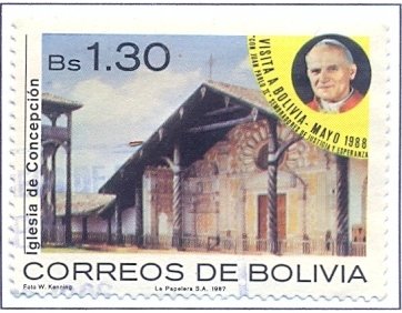 Stamp, Church in Concepcion, Bolivia,  , Churches - Cathedrals - Basilicas - Chapels