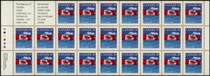Booklet Pane, Canadian Flag over Clouds, Canada,  , Flags
