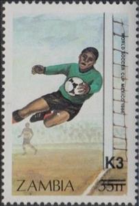 Stamp, Soccer plays., Zambia,  , Sport, Football (Soccer)