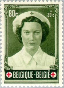 Stamp, Wedding Joséphine-Charlotte, Belgium,  , Royalty, Red Cross and Red Crescent, Weddings, Princesses