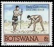 Stamp, Digging stick, Botswana,  