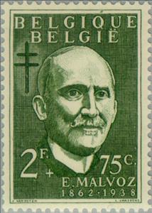 Stamp, Anti-Tuberculosis, Belgium,  , Famous People, Healthcare, Scientists, Tuberculosis / TBC
