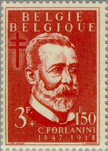 Stamp, Anti-Tuberculosis, Belgium,  , Famous People, Healthcare, Scientists, Tuberculosis / TBC