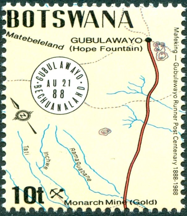 Gubulawayo, Bechuanaland cancellation