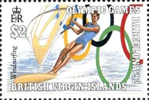 Stamp, Windsurfing, British Virgin Islands,  