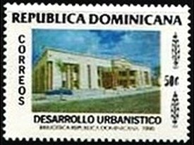 Stamp, Urban Development, Dominican Republic,  