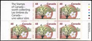 Booklet Pane, McIntosh Apple, Canada,  , Trees, Flowers, Fruits, Plants (Flora)