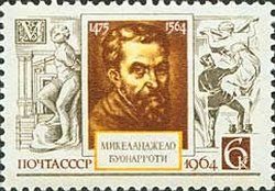 Portrait of Italian sculptor Michelangelo (1475-1564)