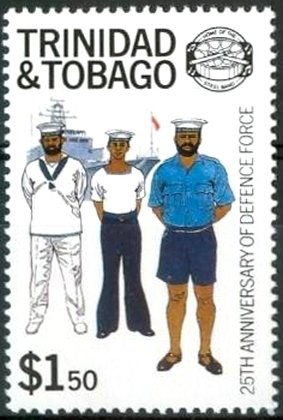 Stamp, 25th Anniversary of Defence Force, Trinidad and Tobago,  