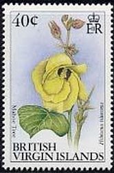 Stamp, Mahoe tree, British Virgin Islands,  