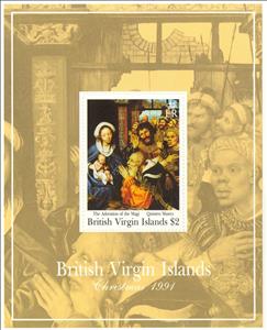 Souvenir Sheet, The Adoration of the Magi, British Virgin Islands,  , Christmas