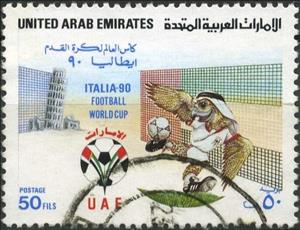Stamp, Falcon as Player, United Arab Emirates,  , Sport, Football (Soccer)