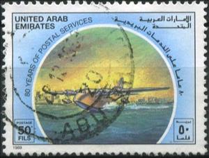 Stamp, Short S-23, United Arab Emirates,  , Aviation, Aircrafts