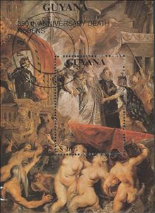 Souvenir Sheet, Painting of P.P. Rubens, Guyana,  , Paintings