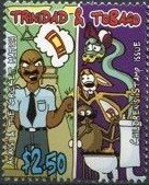 Stamp, Anansi and friends hiding in bathroom, Trinidad and Tobago,  , Cricket, Cartoons