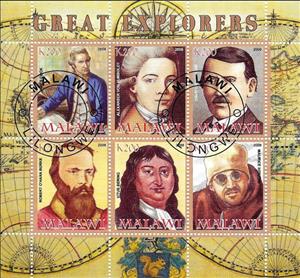 Souvenir Sheet, Great Explorers - II., Cinderellas,  , Explorers