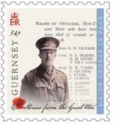 Stamp, Major George Le Page, Guernsey,  , First World War