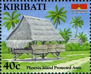 Stamp, Local Hut, Kiribati,  