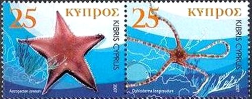 Se-tenant, Echinodermata of Cyprus, Cyprus,  , Sea Life