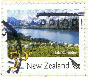 Stamp, Lake Coleridge, Canterbury, New Zealand,  