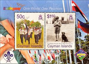 Souvenir Sheet, The 100th Anniversary of Scouting, Cayman Islands,  , Scouting