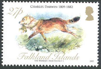 Stamp, Warrah (Dusicyon australis), Falkland Islands,  