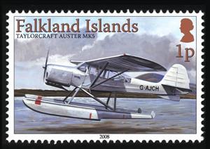 Stamp, Auster Floatplane, Falkland Islands,  
