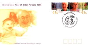 First Day Cover, Commemerating Contributions made by Older People, Australia,  
