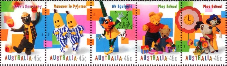 Se-tenant, Characters From Australian Childrens TV, Australia,  