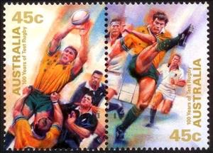 Se-tenant, Rugby Union Lineout and Kicking, Australia,  , Rugby
