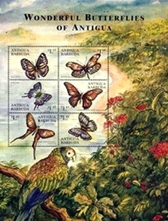 Mini Sheet with 6 Butterflies