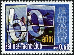 Stamp, Salinas Yacht Club, 60th ann., Ecuador,  